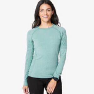 Figs Long Sleeve Tee in Seafoam Green